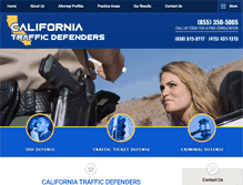 Tablet Screenshot of californiatrafficdefenders.com